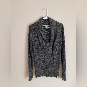 Roxy Charcoal Cowl Neck Sweater. Size Medium